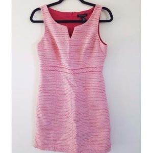WHBM Pink Tweed Shaped Shift Dress NEW!